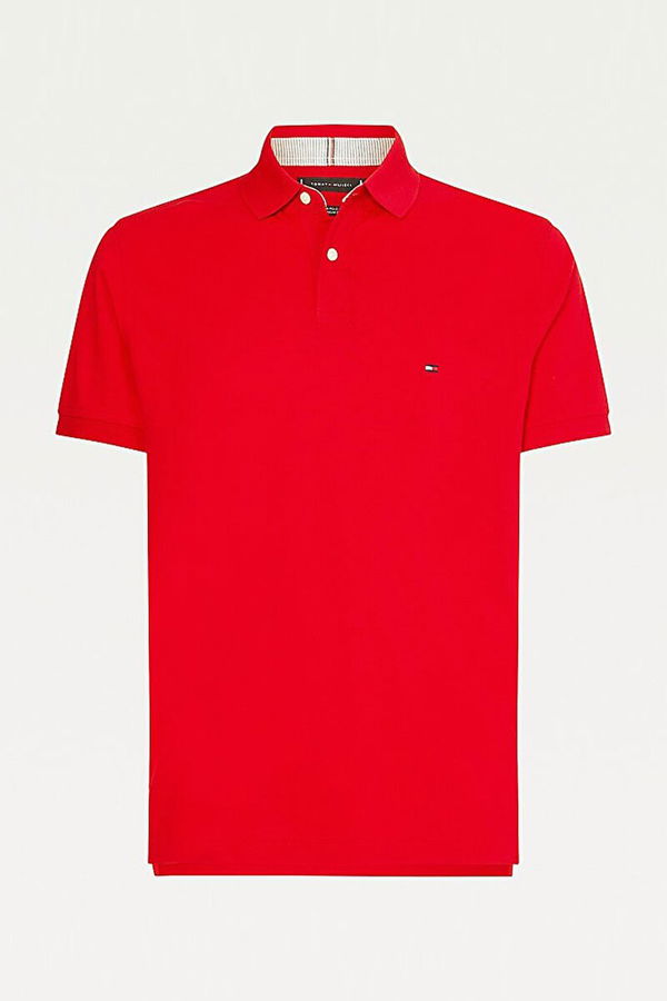 Tommy Hilfiger Erkek  Polo Yaka T-shirt Kırmızı