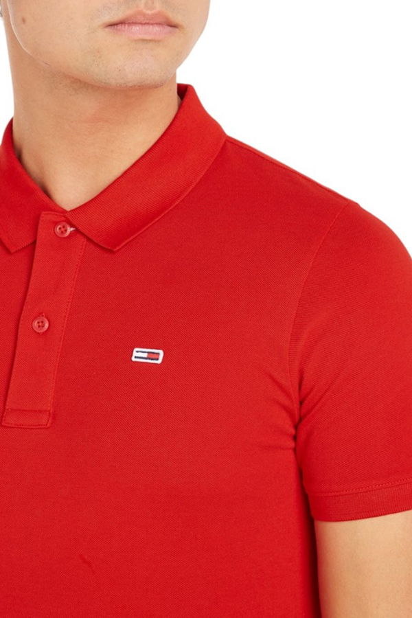 Tommy Hilfiger Erkek  Polo Yaka T-shirt Kırmızı