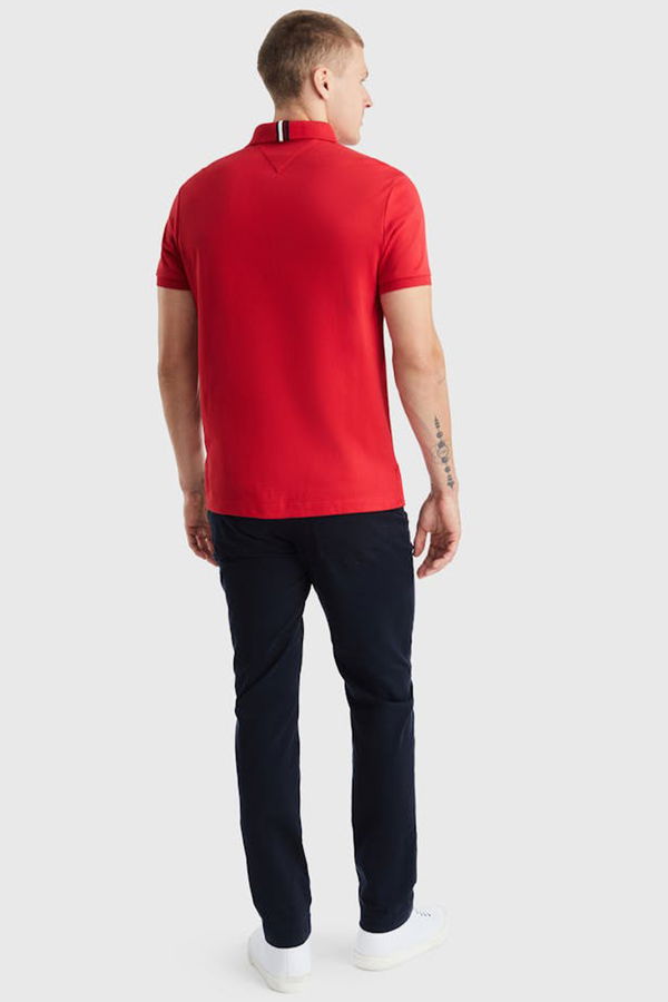 Tommy Hilfiger Erkek Polo Yaka T-shirt Kırmızı