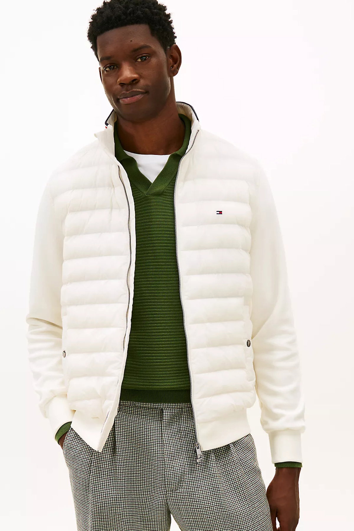 Tommy Hilfiger Erkek Şişme Mont EKRU