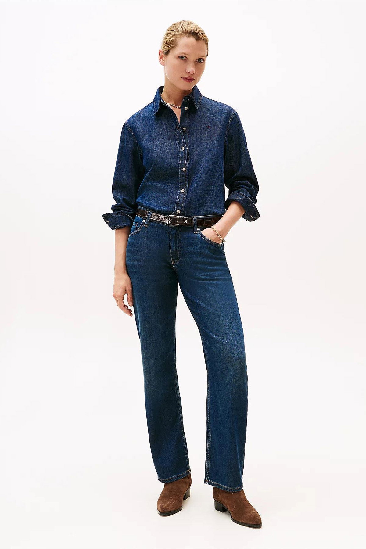 Tommy Hilfiger Kadın Jeans Pantolon LACIVERT