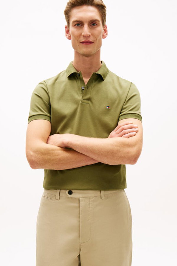 Tommy Hilfiger Erkek Polo Yaka T-shirt HAKI