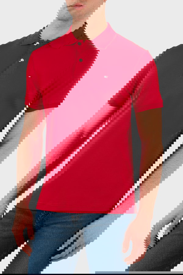 Tommy Hilfiger Erkek Polo Yaka T-shirt KIRMIZI