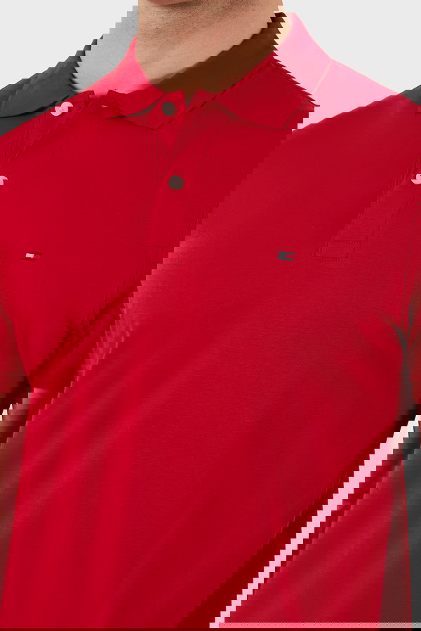 Tommy Hilfiger Erkek Polo Yaka T-shirt KIRMIZI