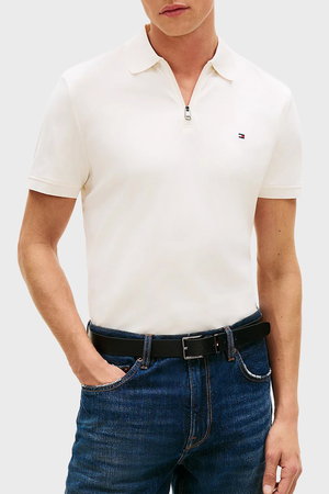 Tommy Hilfiger Erkek Polo Yaka T-shirt KREM