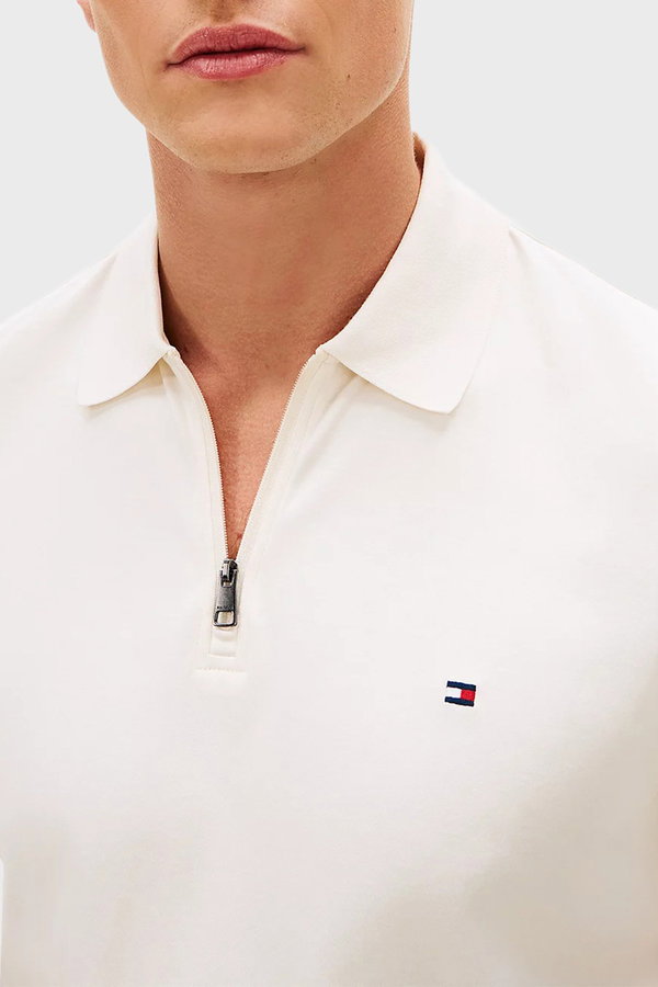 Tommy Hilfiger Erkek Polo Yaka T-shirt KREM