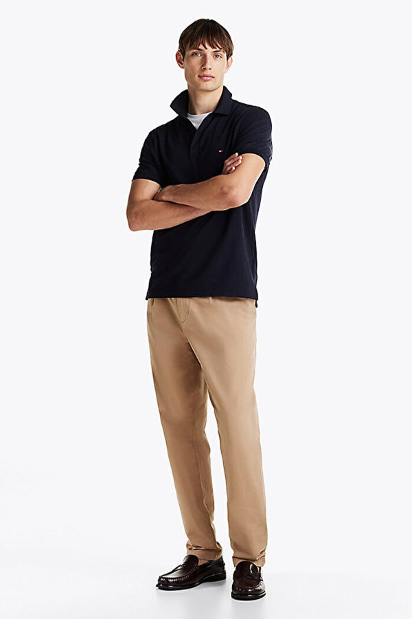 Tommy Hilfiger Erkek Polo Yaka T-shirt LACIVERT