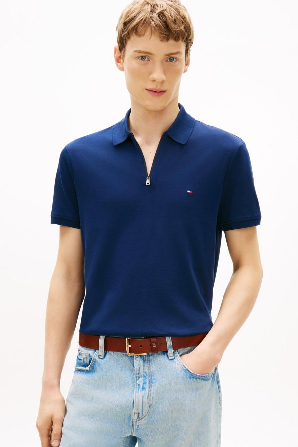 Tommy Hilfiger Erkek Polo Yaka T-shirt LACIVERT
