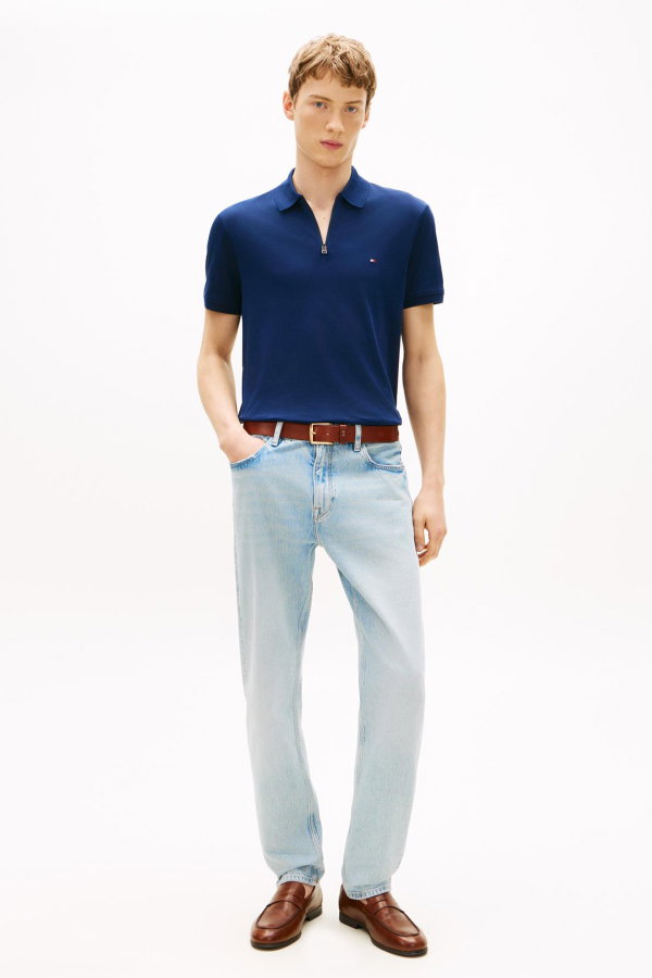 Tommy Hilfiger Erkek Polo Yaka T-shirt LACIVERT