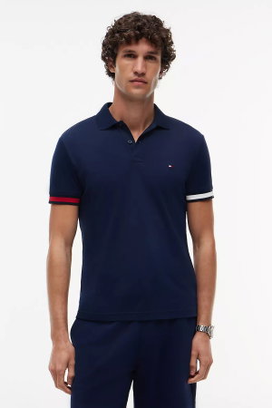 Tommy Hilfiger Erkek Polo Yaka T-shirt LACIVERT