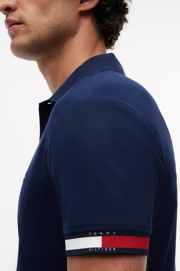 Tommy Hilfiger Erkek Polo Yaka T-shirt LACIVERT