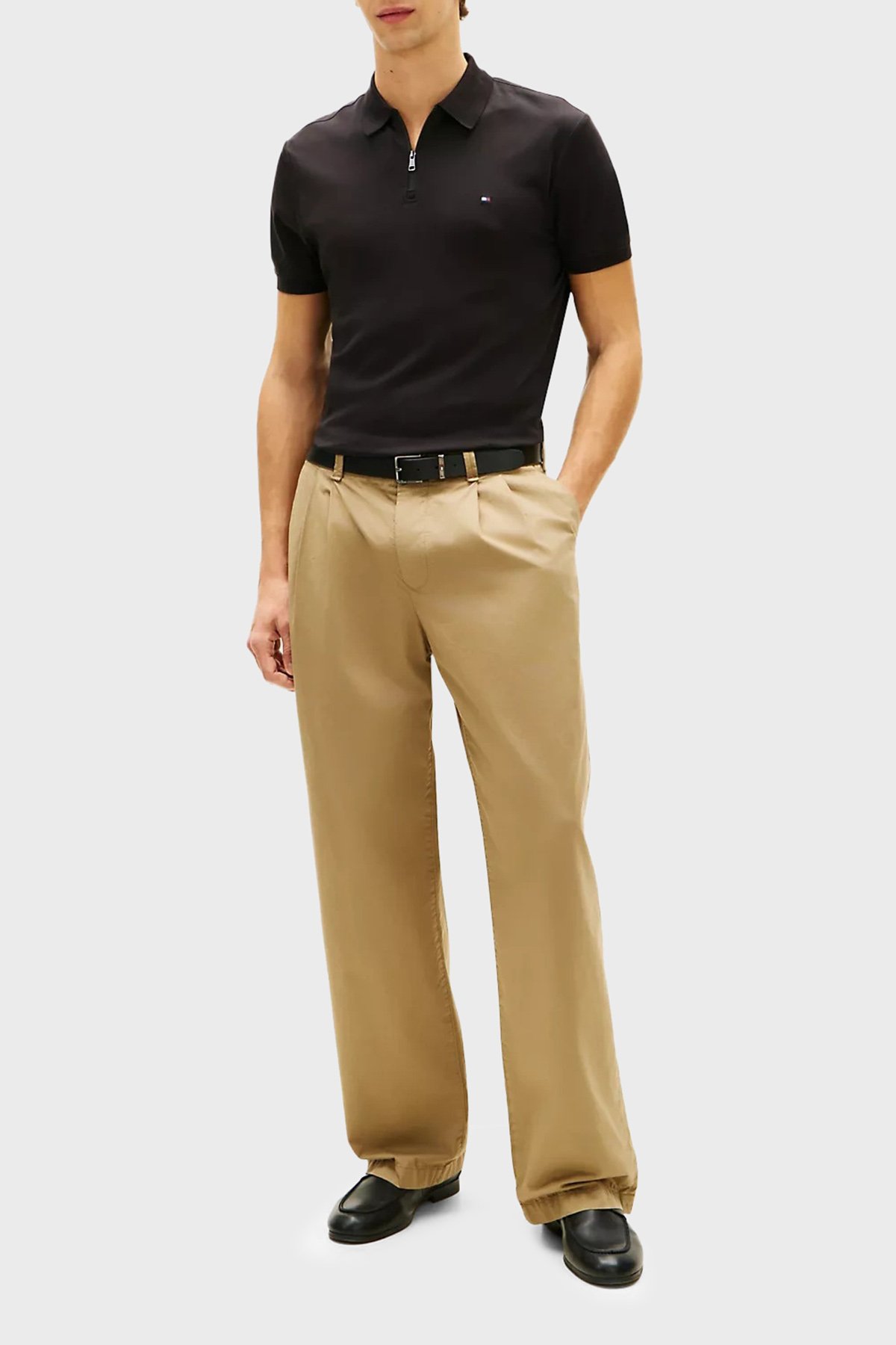 Tommy Hilfiger Erkek Polo Yaka T-shirt SIYAH