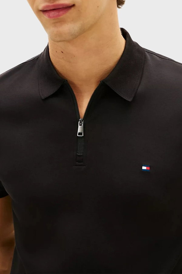 Tommy Hilfiger Erkek Polo Yaka T-shirt SIYAH
