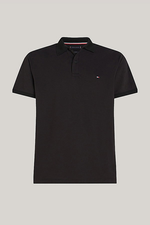 Tommy Hilfiger Erkek Polo Yaka T-shirt SIYAH