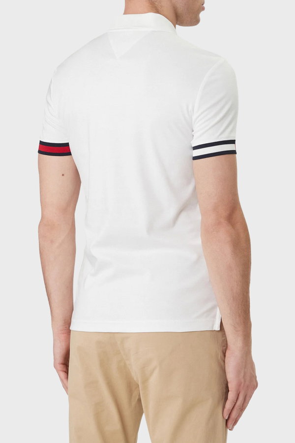 Tommy Hilfiger Erkek Polo Yaka T-shirt Beyaz