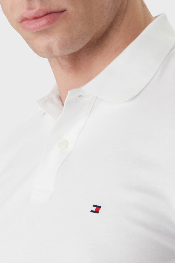 Tommy Hilfiger Erkek Polo Yaka T-shirt Beyaz