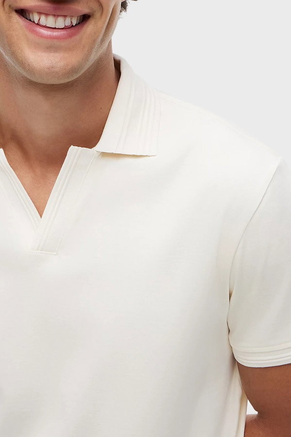 Tommy Hilfiger Erkek Polo Yaka T-shirt EKRU