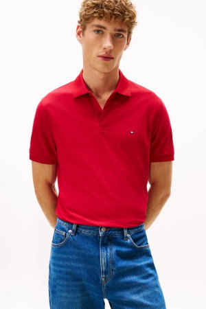 Tommy Hilfiger Erkek Polo Yaka T-shirt KIRMIZI