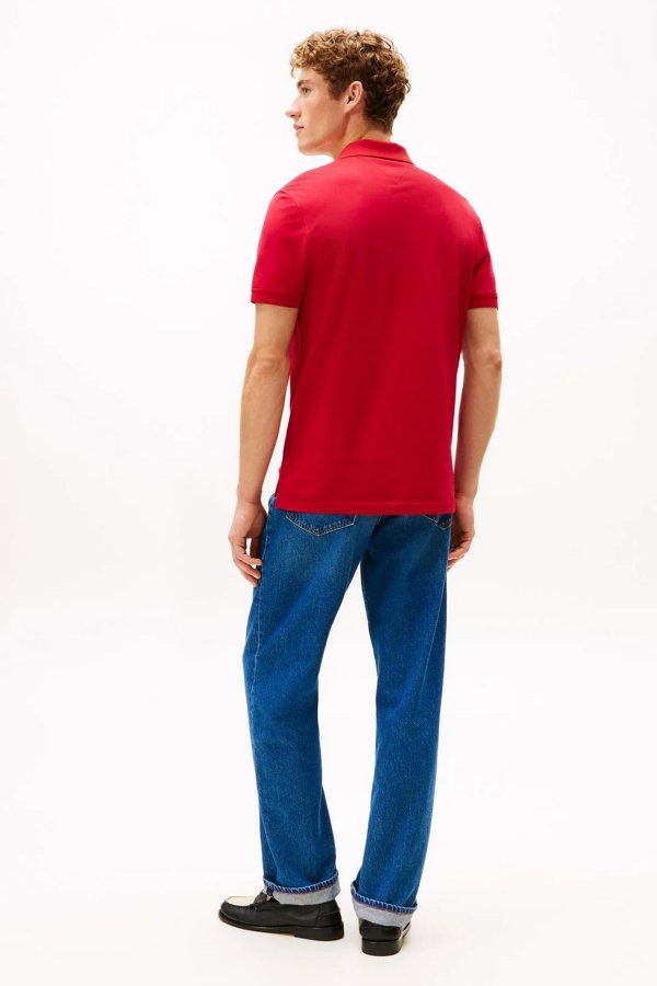 Tommy Hilfiger Erkek Polo Yaka T-shirt KIRMIZI