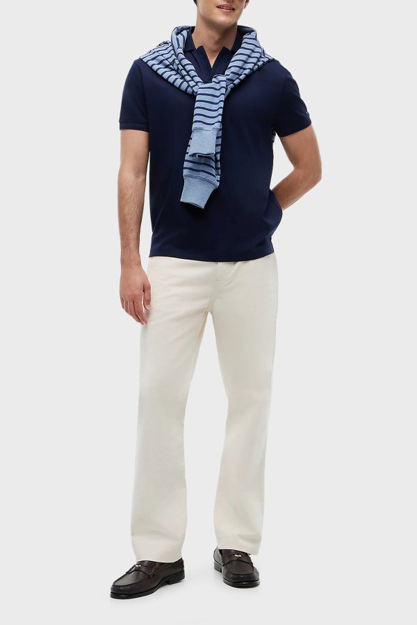 Tommy Hilfiger Erkek Polo Yaka T-shirt LACIVERT
