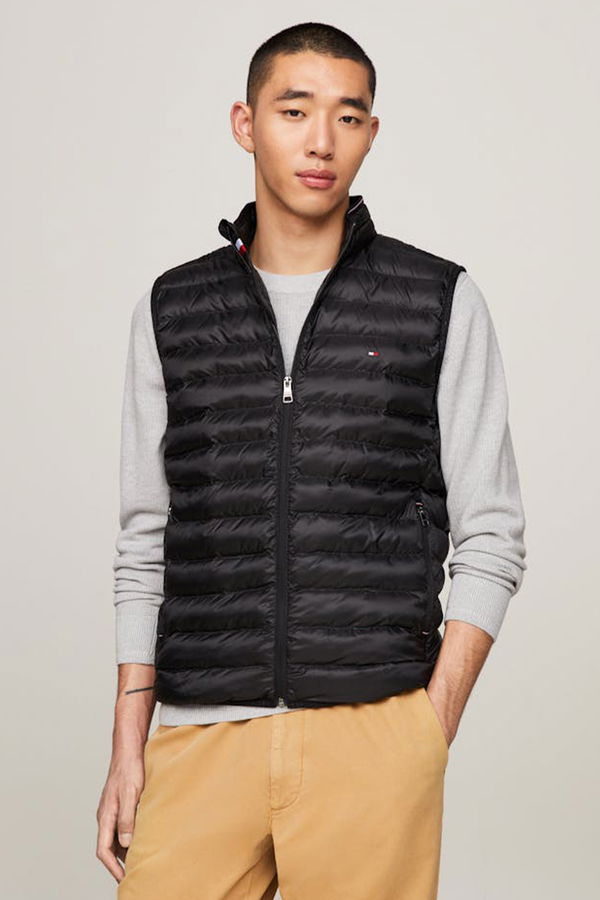 Tommy Hilfiger  Erkek Şişme Yelek SİYAH