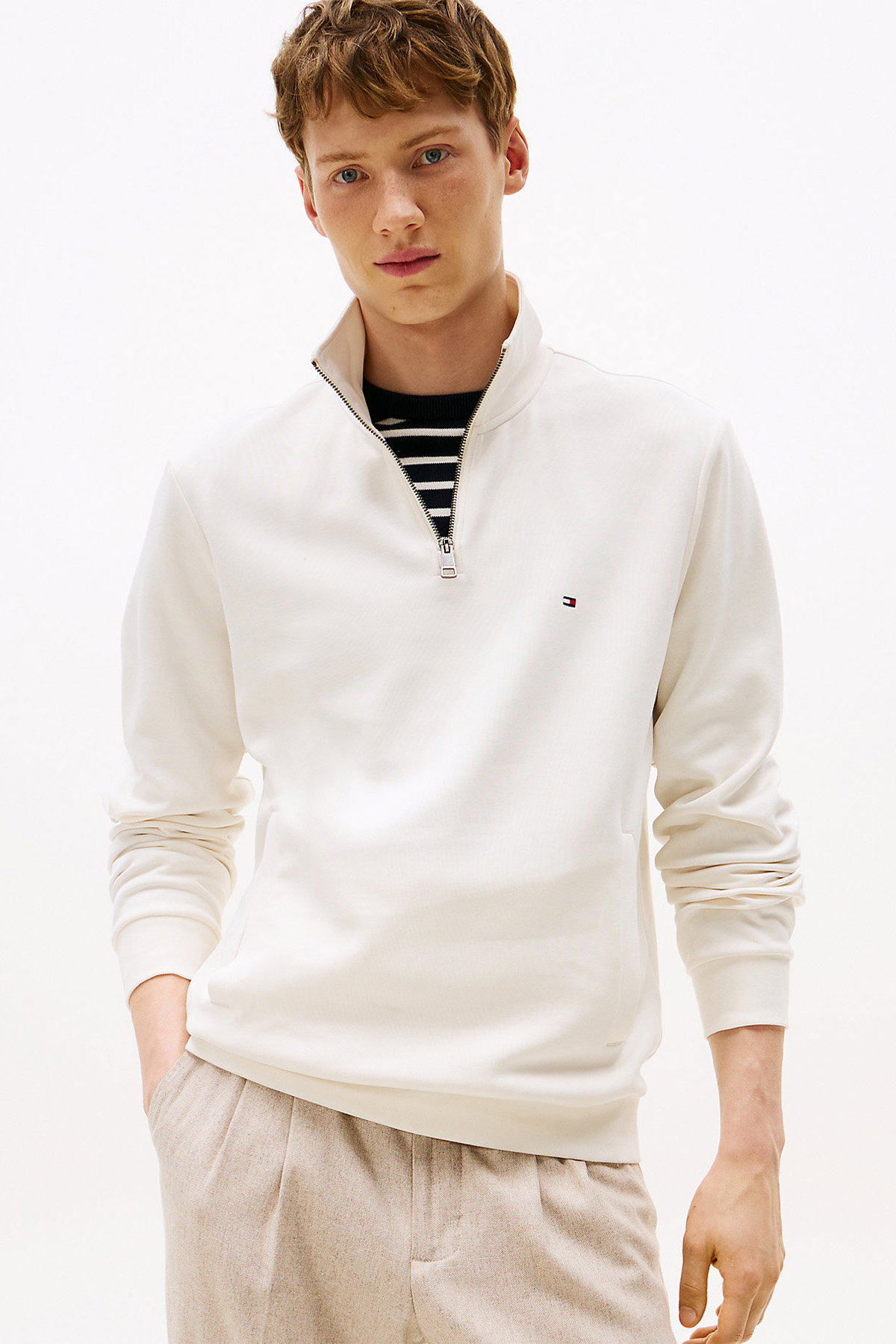 Tommy Hilfiger Erkek Sweatshirt EKRU
