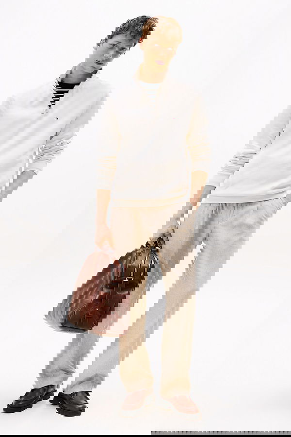 Tommy Hilfiger Erkek Sweatshirt EKRU