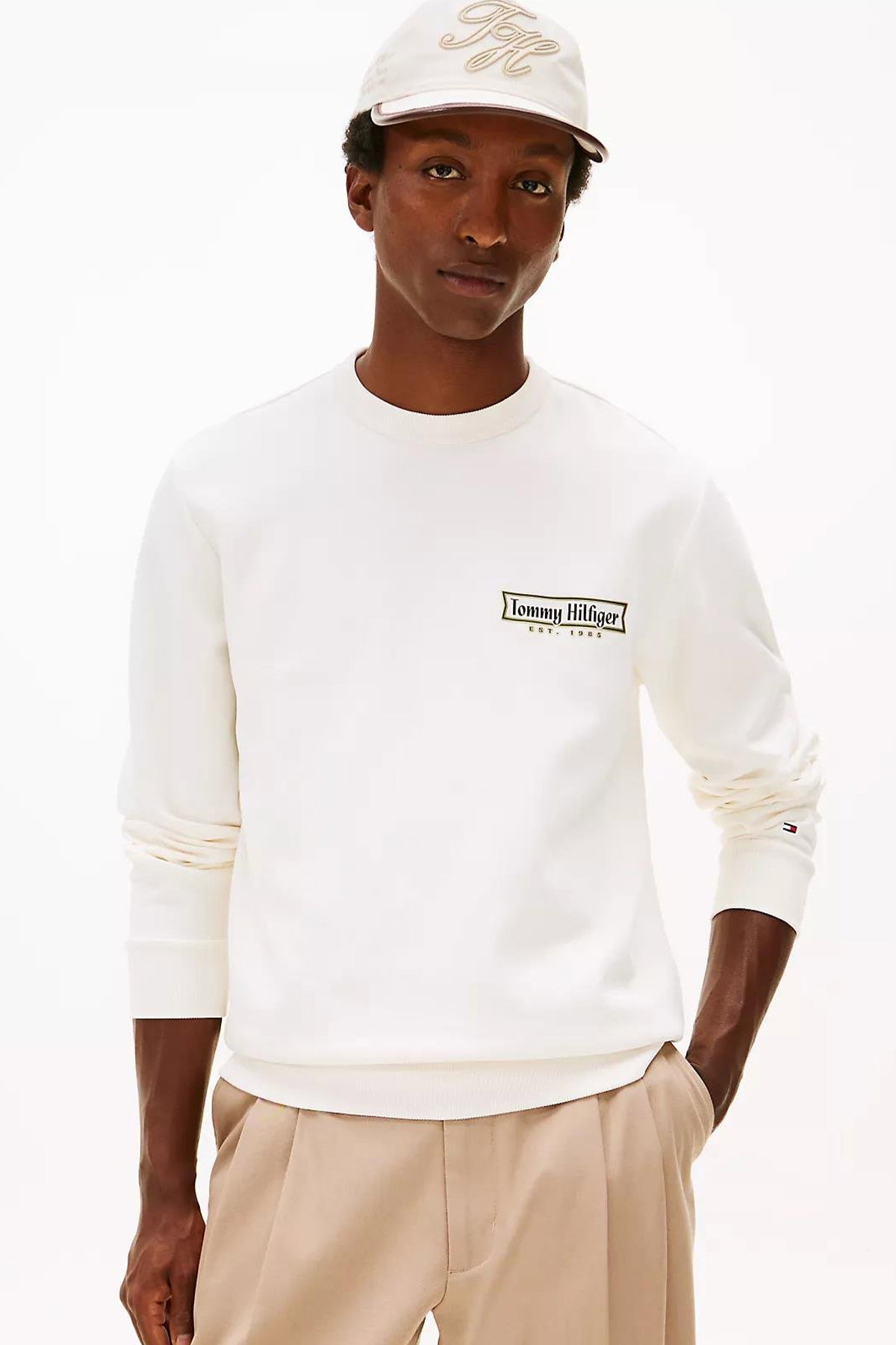 Tommy Hilfiger Erkek Sweatshirt EKRU