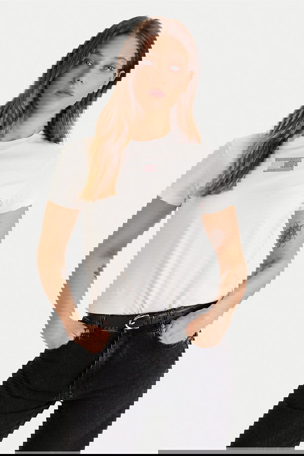 Tommy Hilfiger Erkek T-shirt EKRU