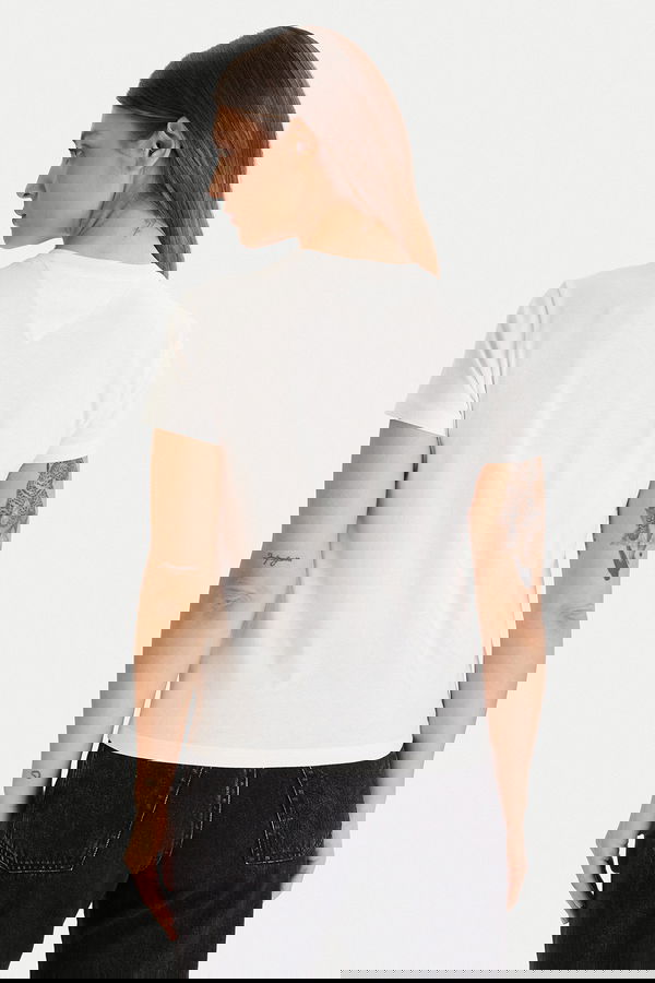 Tommy Hilfiger Erkek T-shirt EKRU