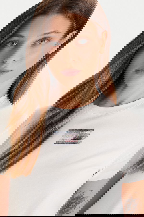 Tommy Hilfiger Erkek T-shirt EKRU