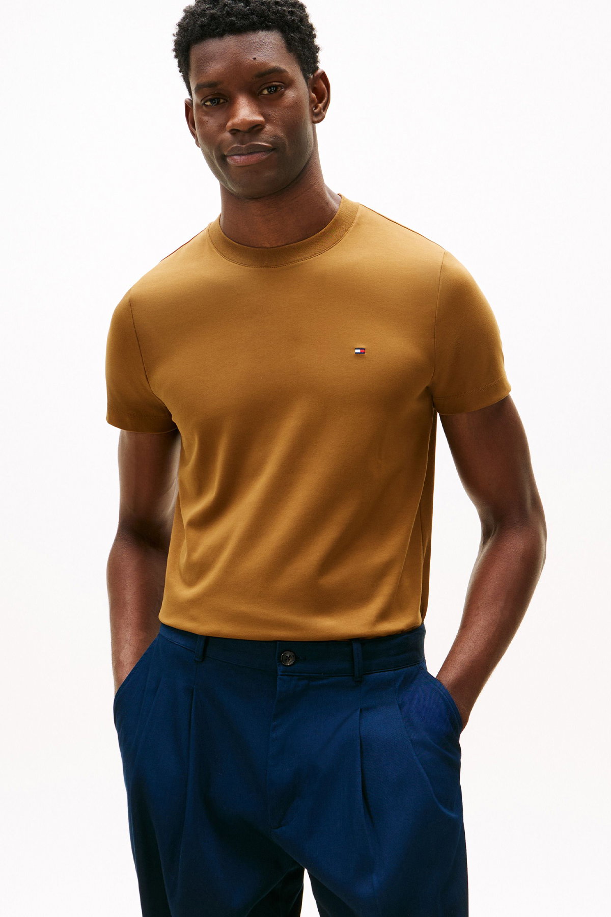 Tommy Hilfiger Erkek T-shirt KAHVERENGI