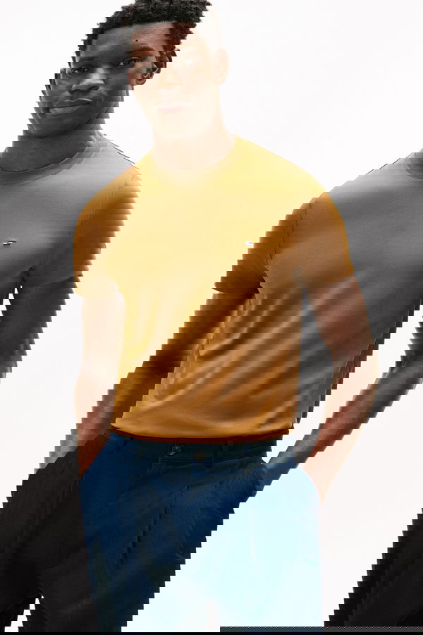 Tommy Hilfiger Erkek T-shirt KAHVERENGI