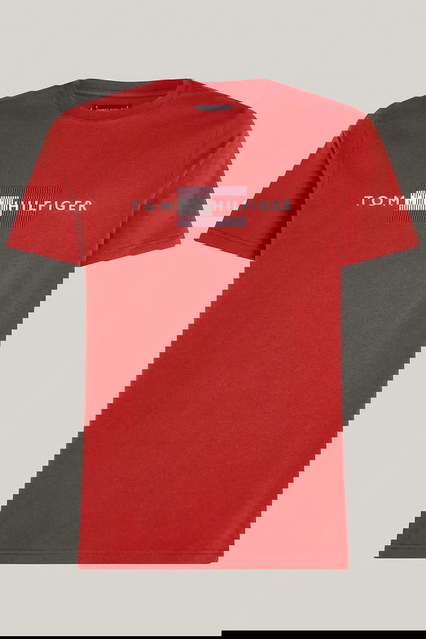 Tommy Hilfiger Erkek T-shirt Kırmızı Tommy Hilfiger Erkek T-shirt Kırmızı