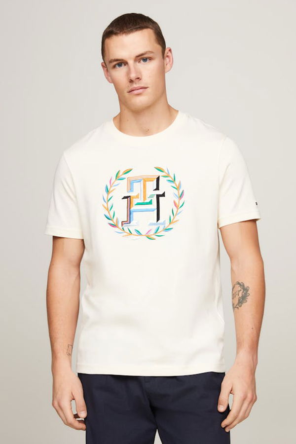 Tommy Hilfiger Erkek T-shirt BEJ