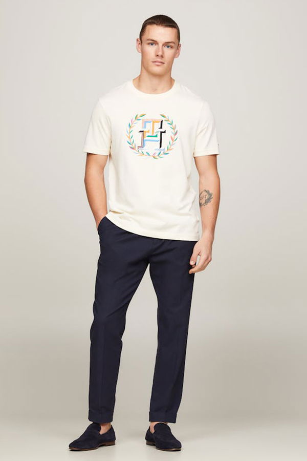 Tommy Hilfiger Erkek T-shirt BEJ