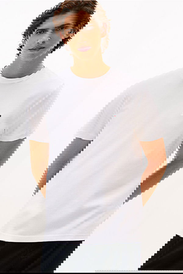 Tommy Hilfiger Erkek T-shirt Beyaz