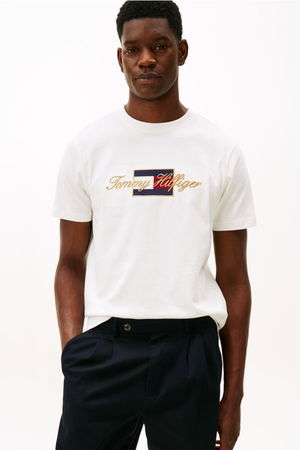 Tommy Hilfiger Erkek T-shirt Beyaz