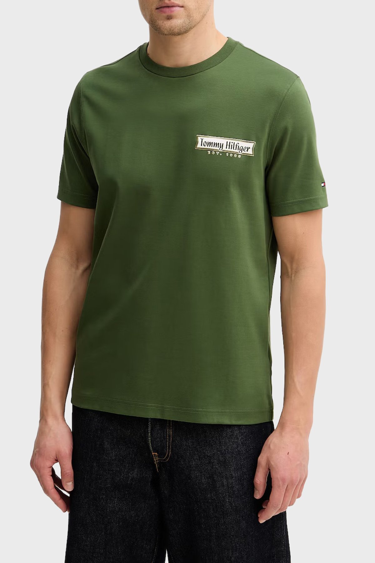Tommy Hilfiger Erkek T-shirt YESIL