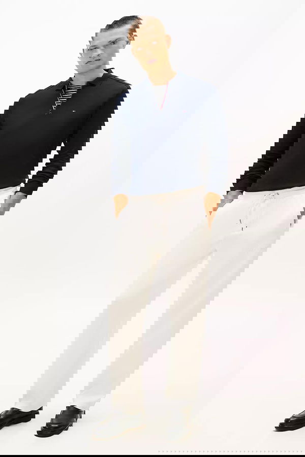 Tommy Hilfiger Erkek Uzun Kol T-shirt LACIVERT