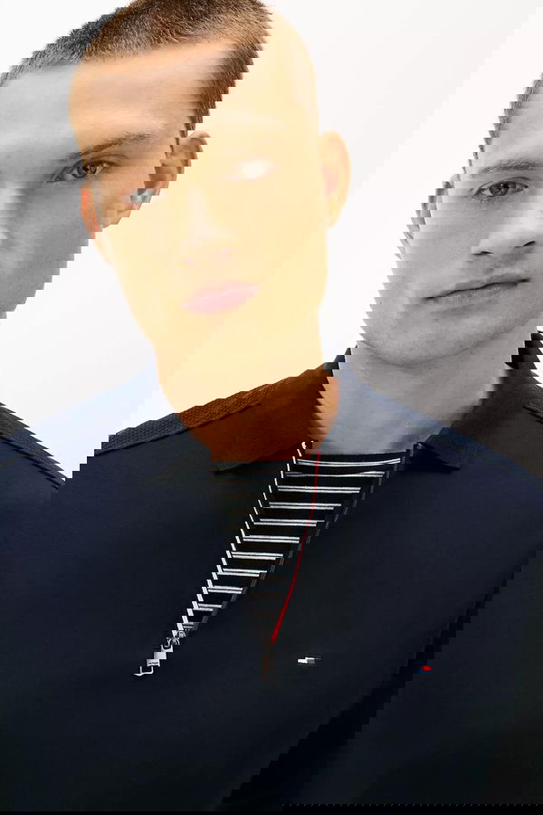 Tommy Hilfiger Erkek Uzun Kol T-shirt LACIVERT