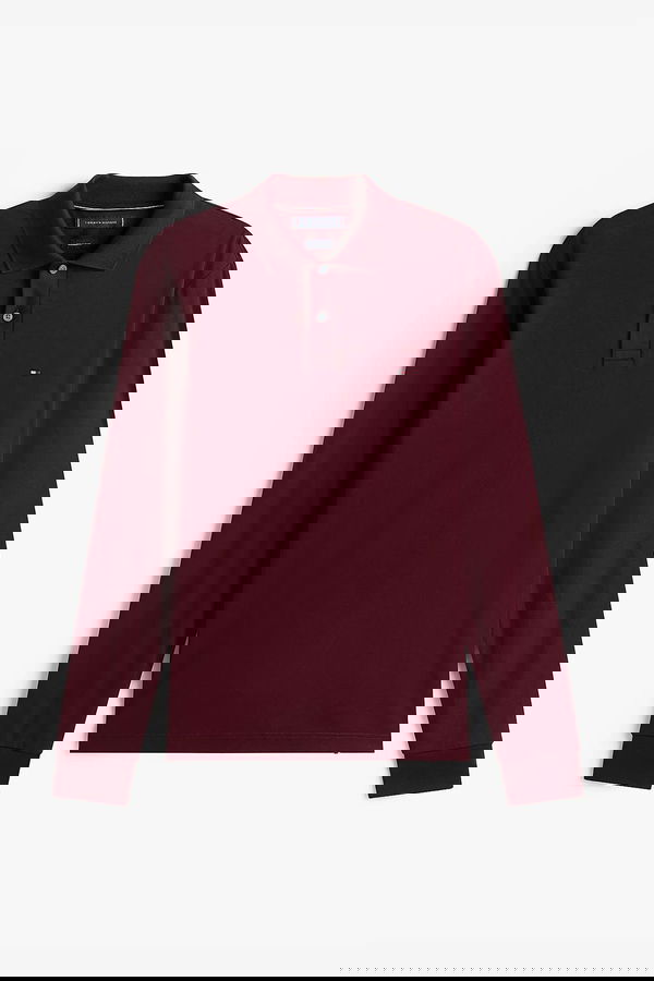 Tommy Hilfiger Erkek Uzun Kol T-shirt BORDO