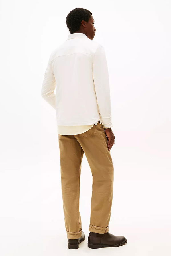 Tommy Hilfiger Erkek Uzun Kol T-shirt KREM