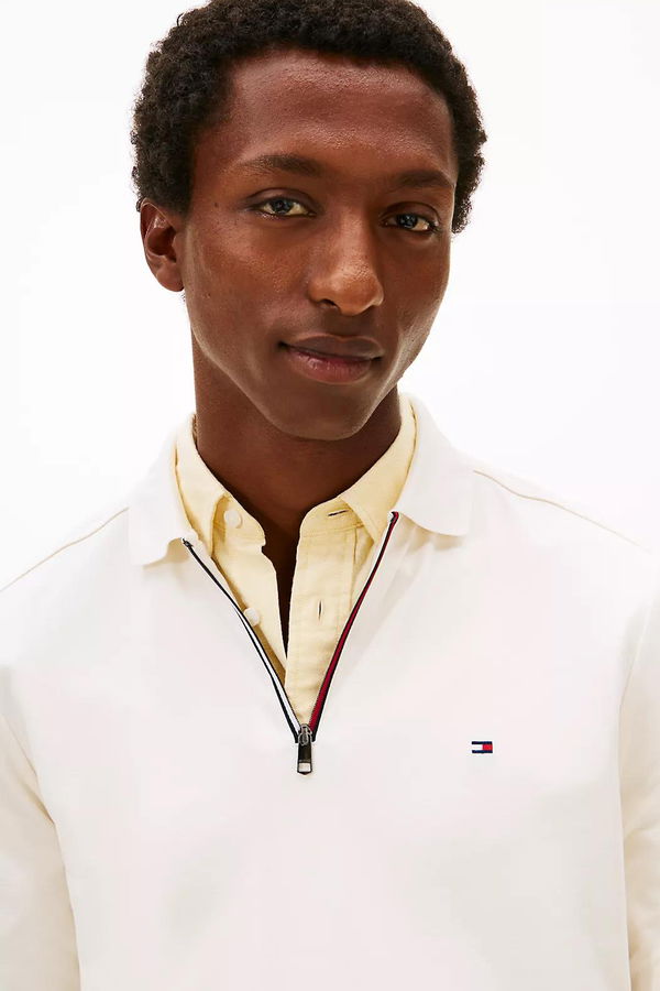 Tommy Hilfiger Erkek Uzun Kol T-shirt KREM