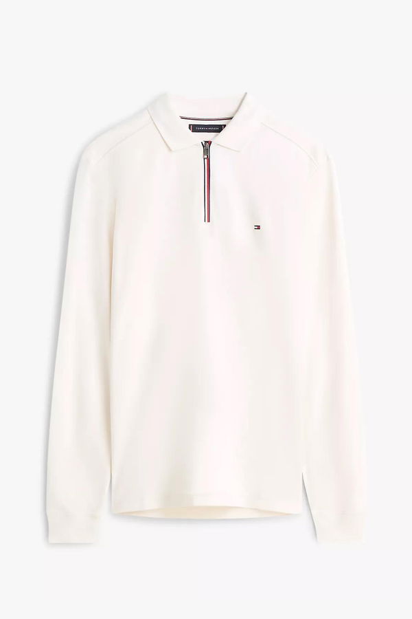 Tommy Hilfiger Erkek Uzun Kol T-shirt KREM