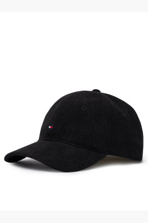 Tommy Hilfiger Flag Cord 6 Panel Erkek Şapka SIYAH