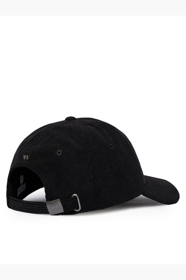 Tommy Hilfiger Flag Cord 6 Panel Erkek Şapka SIYAH