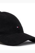 Tommy Hilfiger Flag Cord 6 Panel Erkek Şapka SIYAH