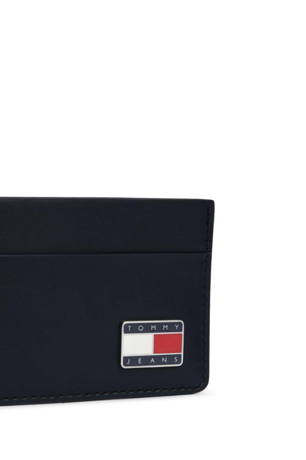 Tommy Hilfiger Heritage Leather Erkek Kartlık LACIVERT