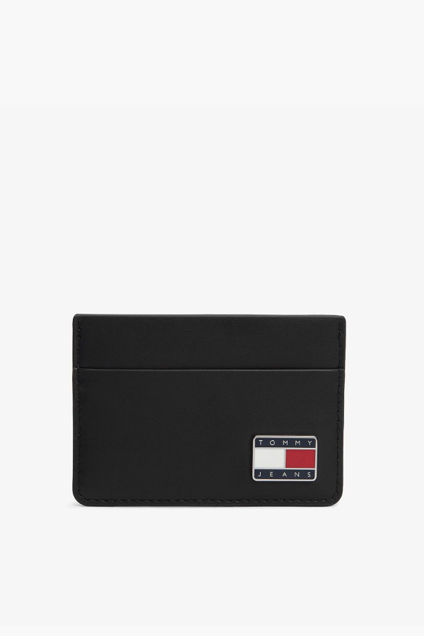 Tommy Hilfiger Heritage Leather Erkek Kartlık SIYAH